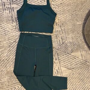 Z Supply Active Green Legging Tank Set